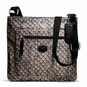 Coach Taylor Snake Print Swingback Crossbody Purse
